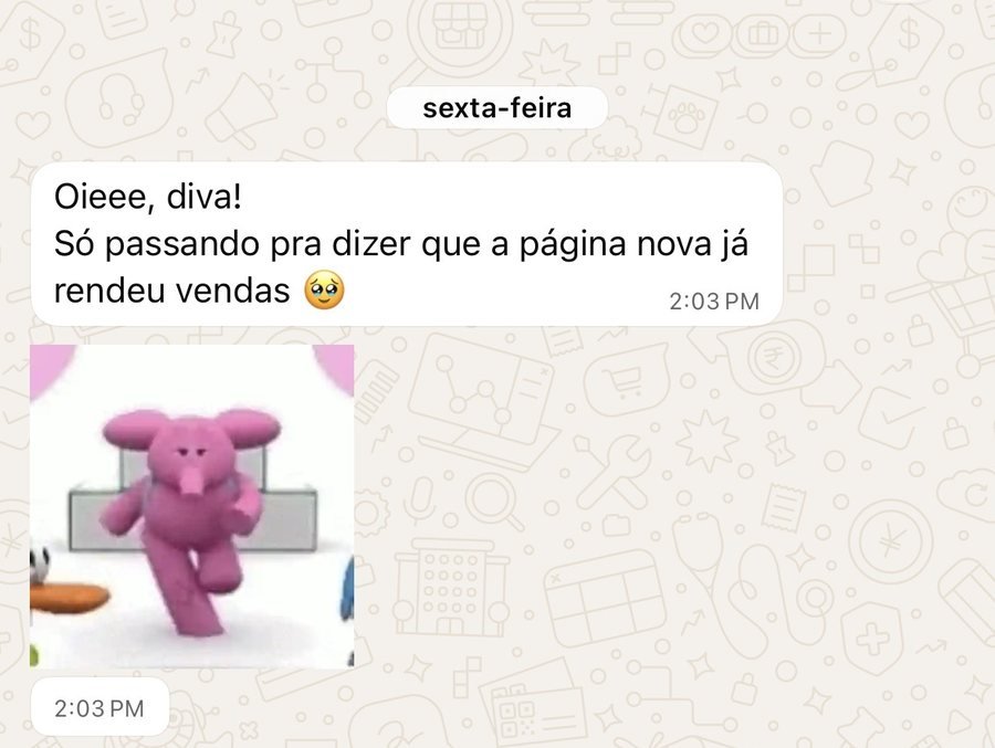 Mensagens de Hable con Maju sobre o projeto com o Studio Fiore