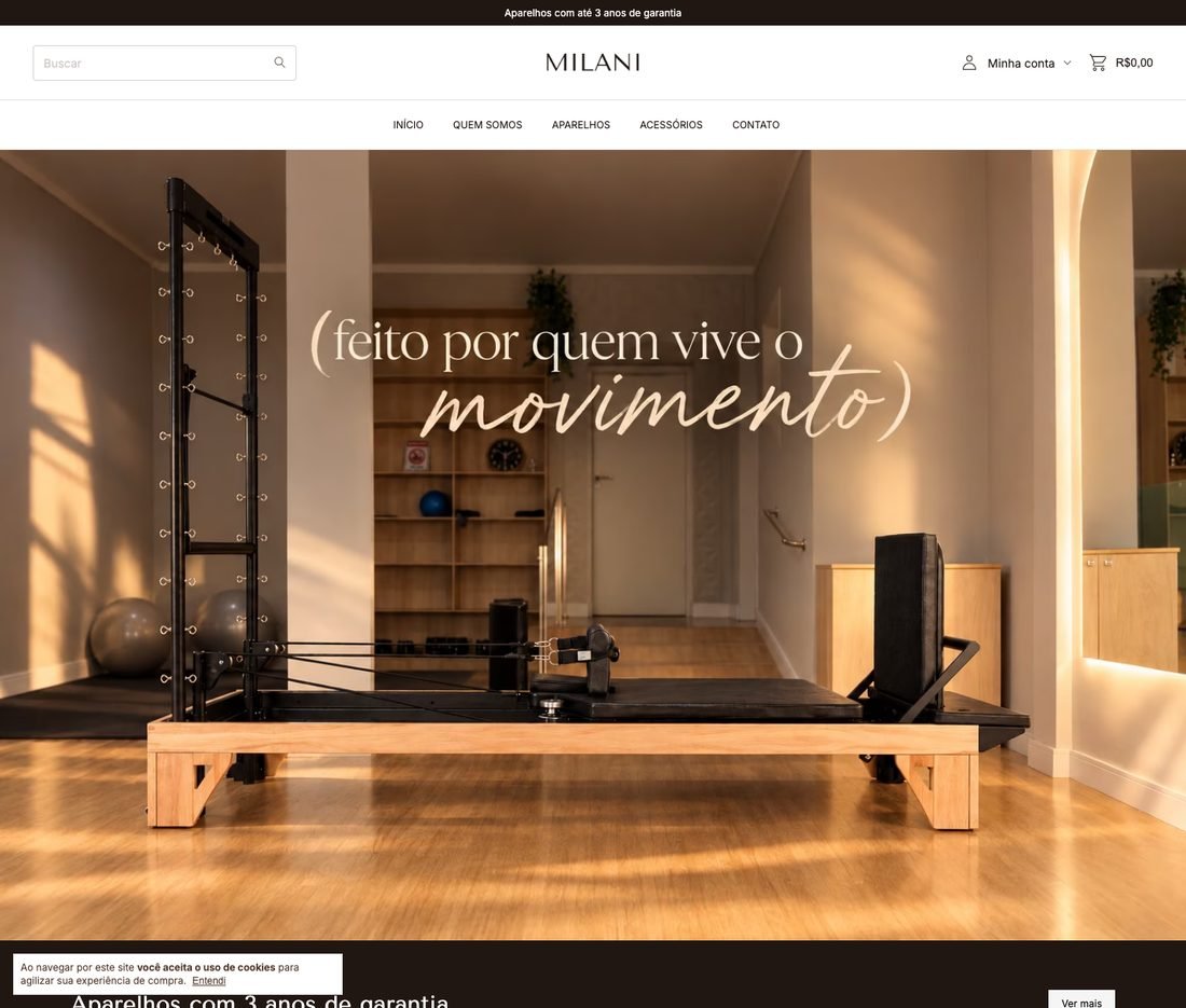 Milani Equipamentos: ecommerce